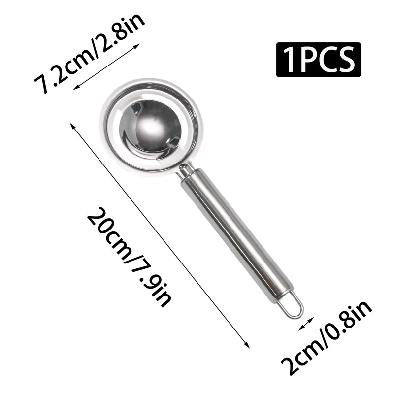 JAKOUE Egg Yolk Separator- 304 Stainless Steel ，20x7.2cm Yolk/White Separation