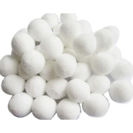 YYCRAFT 50pcs Craft Pom Pom Balls 1.5 Inch Pom Poms for DIY Creative Crafts, Party Decorations(Pom Size:1.5", White)