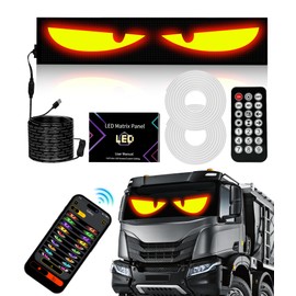 Ojos LED para Carro 52 in *7.48 in Extra-Large Devil Eyes Light for Truck Windshield, Remote + APP Dual Control, Customizable LED Eyes for Car Windshield