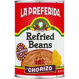 La Preferida Refried Beans, Chorizo, 16 oz (Pack - 6)