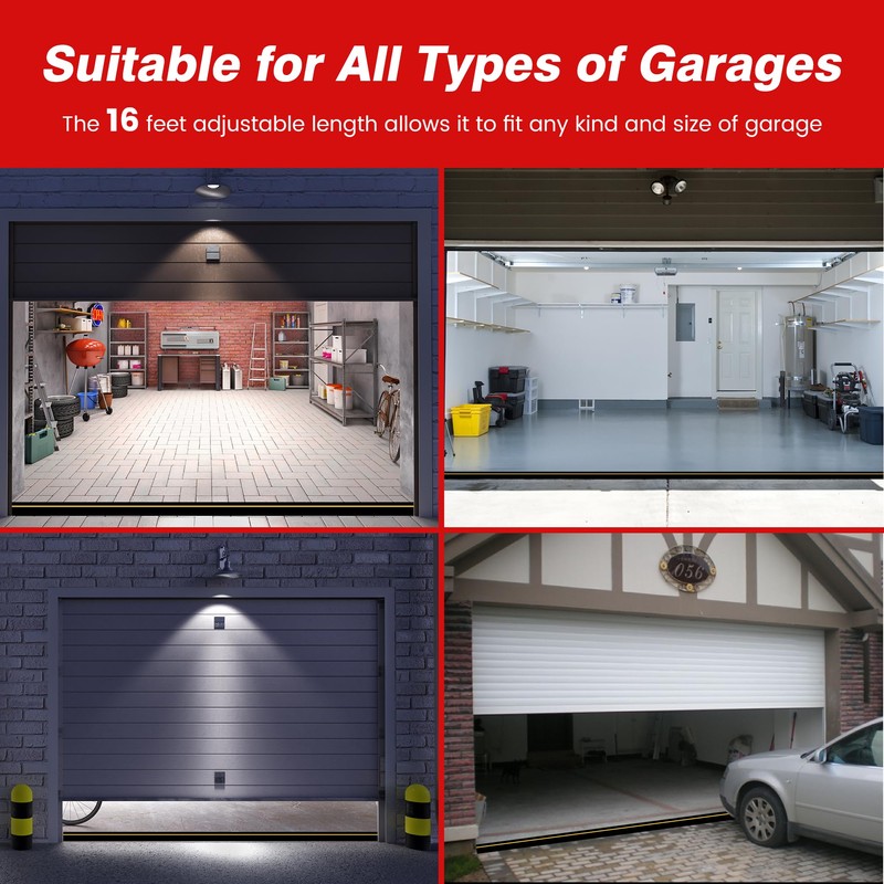 PETOX 16Ft Universal Garage Door Bottom Threshold Seal Strip with