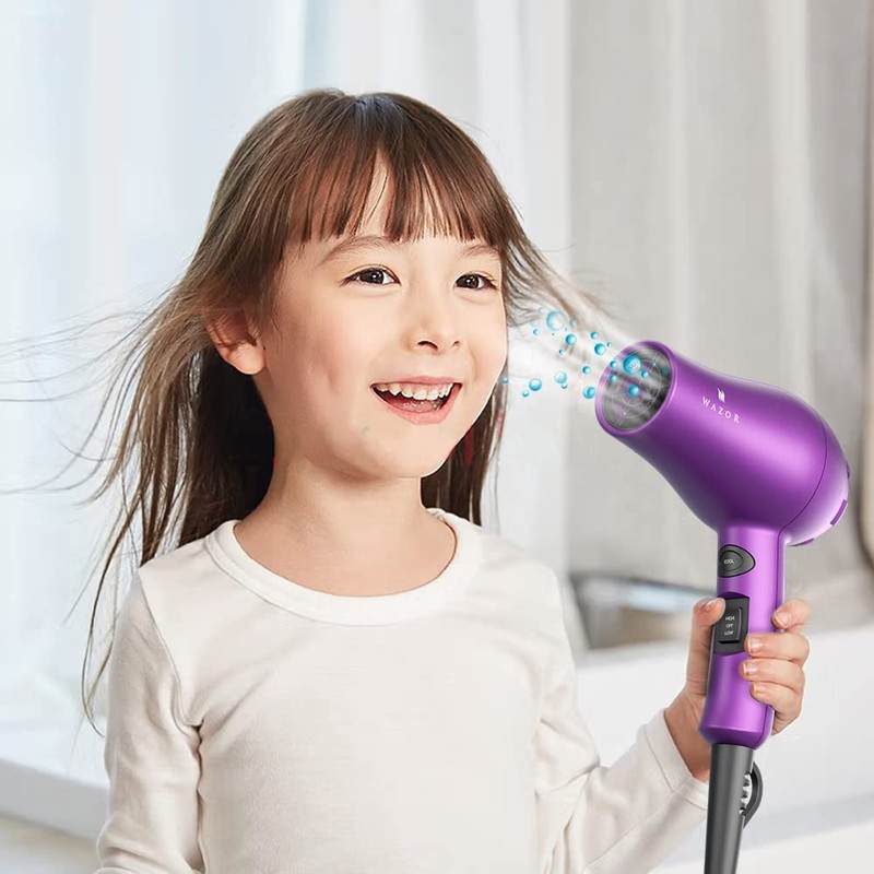 Small Lightweight Hair Dryer for Kids Compact Blow Dryer for