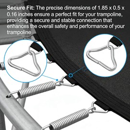 TUESMEILL 40pc Trampoline Triangle Rings,Stainless Steel Triangle V Rings Buckle Universal Accessories for for Trampoline Replacement Parts Bag Trampoline Mat Craft