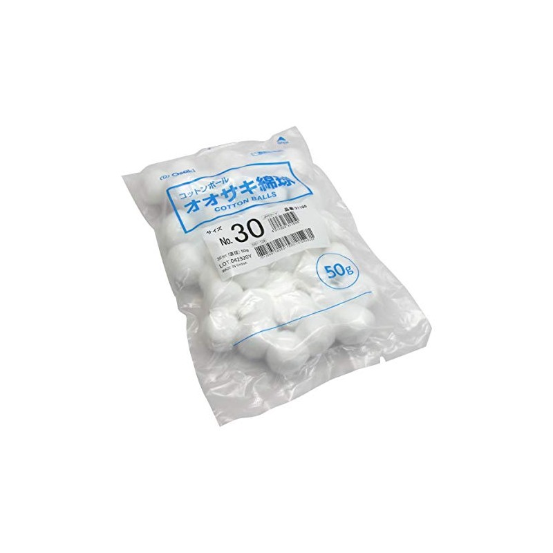 OO Osaki 31105 Cotton Balls, No.30, 1.8 oz (50 g),