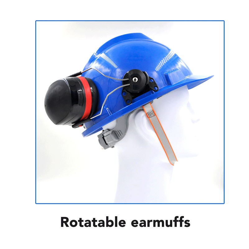 Hard Hat Earmuffs Noise Blocking Hearing Protection Adjustable Helmet Ear