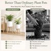 2-Pack Ceramic-Look Metal Planters for Indoor Plants