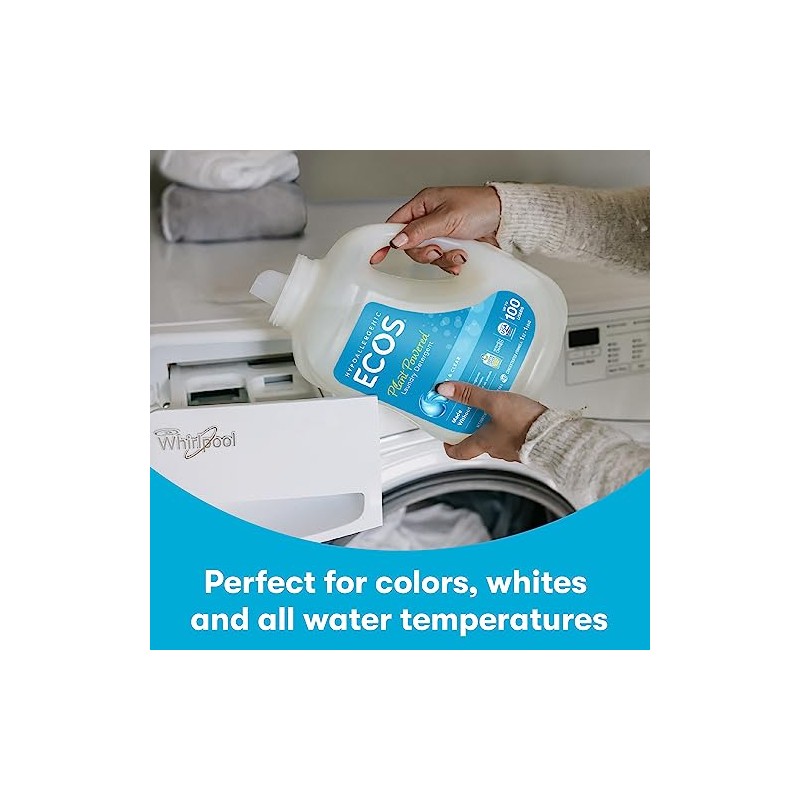 ECOS Laundry Detergent Liquid, 100 Loads - Dermatologist Tested Laundry