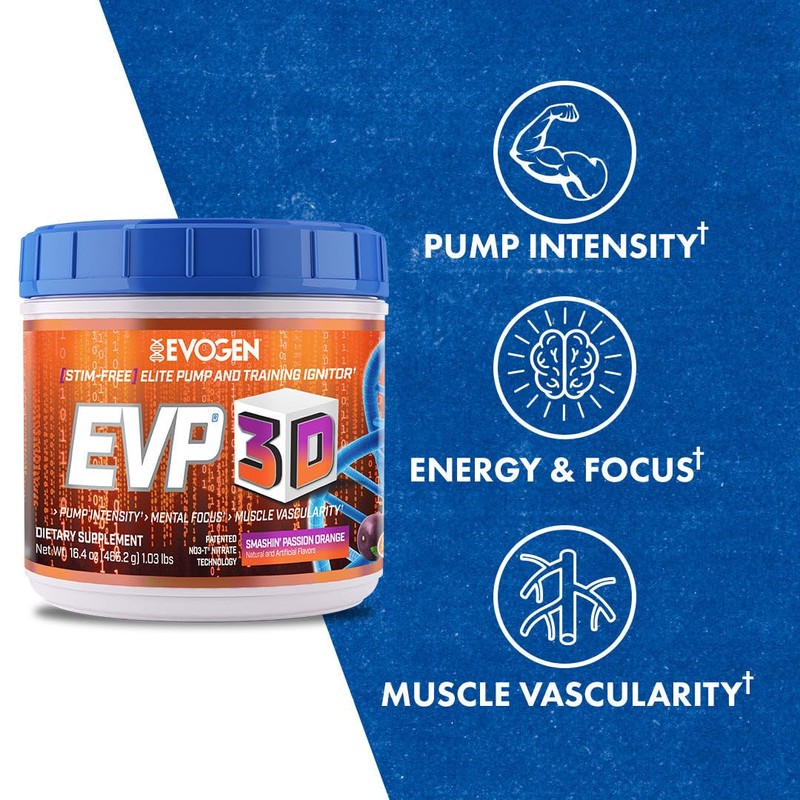 Evogen EVP-3D Pre-workout 30 servicios (Smashin passion orange)