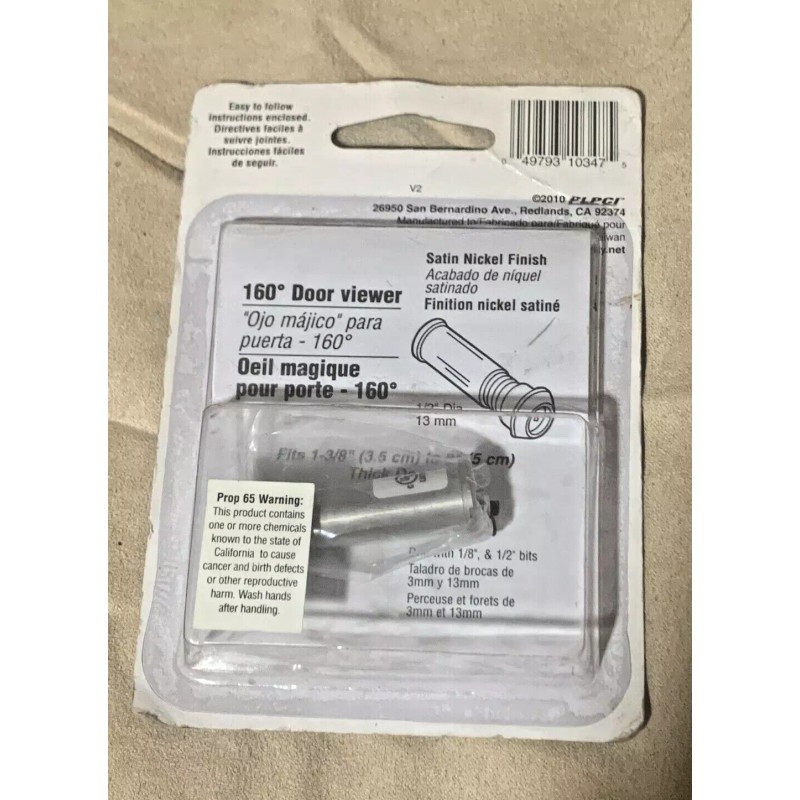 Defender Security Entry 1/2" Bore Solid Brass 160 Degree Door