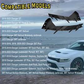 Bumper Bracket for 2015-2023 Dodge Charger Front Bumper Brackets Driver and Passenger Side Bumper Cover Brackets Set Replace# 68226533AA, 68226532AA, CH1042111, CH1043111