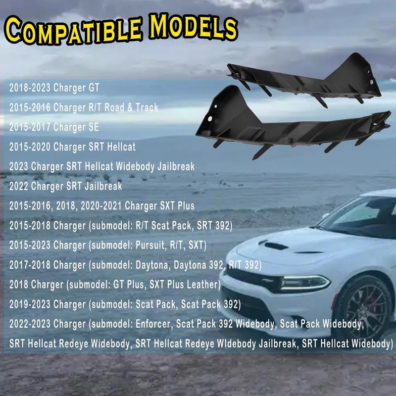 Bumper Bracket for 2015-2023 Dodge Charger Front Bumper Brackets Driver