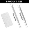 2 Pcs Stainless Steel Cuticle Pusher Tool Non Slip Double