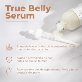 8 Sheep True Belly Serum, aceite para el vientre seguro para el embarazo con ácido hialurónico de triple peso y centella asiática, apoya la hidratació