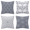 Set of 4 Luxton Home Decoration Grey Cushion Covers, Soft