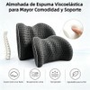 Reposacabezas de Coche y Cojín de Apoyo Lumbar (Gris Oscuro)