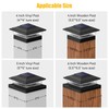 APONUO Solar Post Lights Outdoor, 2 Lighting Modes 16 LEDs