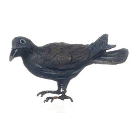 Melody Jane Dollhouse Black American Crow Miniature Outdoor Bird Animal Garden Accessory