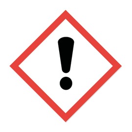 Hazard Sticker I Weatherproof Film with UV Protective Laminate I Hazardous Substance Symbol with GHS07 Irritant Name I 20 x 20 cm I GHS Marking I Warning I Note I hin707