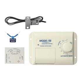 Almond-colored Model 56 Automatic Whole House Humidifier Control Humidistat with Outdoor Temperature Sensor for Whole-House Humidifiers, Low Voltage 24VAC