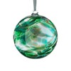 Sienna Glass May Birthstone Glass Friendship Ball-Emerald, 11 x 11
