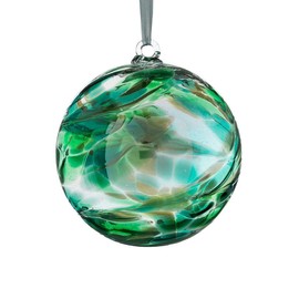 Sienna Glass May Birthstone Glass Friendship Ball-Emerald, 11 x 11 x 14 cm