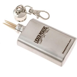 Licker Pickers Cotton Candy Moonshine Flavored All White Birchwood Toothpicks-25 Liquor-Infused Picks with Bonus 2oz stainless steel Flask