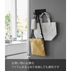 Yamazaki 3688 Magnetic Kitchen Tool Hook, 4 Tiers, Black, Approx.