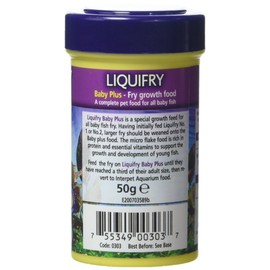 Interpet Interpet Liquifry No. 3 - Safe Nutrution Baby Plus Growth Weaning Fish Food for All Young Fish, Micro Flake with Protein and Vitamins
