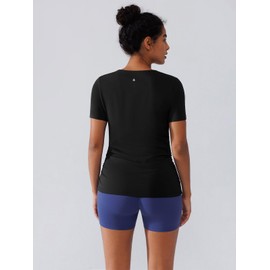 BRXL Buttery Soft Womens Maternity T Shirts Pregnancy Tee Top Tunic Blouse Casual Comfy Mama Black