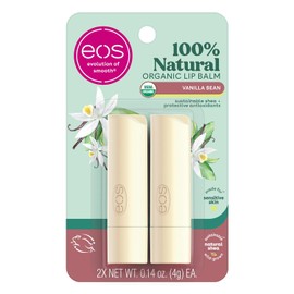 EOS 2 Piece Organic Lip Balm Stick, Vanilla Bean, 0.28 Ounce