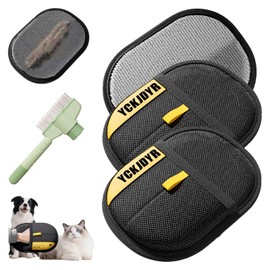 YCKJDYR 3pcs Pet Hair Removal Glove for Dogs & Cats, Reusable Electrostatic Pet Hair Gloves, Pet Hair Remover Tool for Clothing, Couch, Carpet, Car Seat
