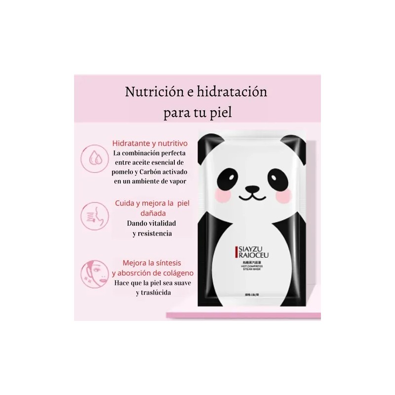 Mascarilla Termica Con Carbon Activado Hidrata Y Nutre Osito