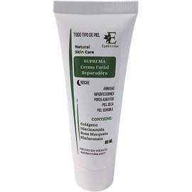 Epidermika, Crema Facial de Noche, Reparadora, Formula Natural, Hidratante, Antiarrugas, Imperfecciones, Revitaliza la piel, Luminosidad, Piel sensible, Seca, Opaca, Madura, con Niacinamida y Rosa Mosqueta, Acido Hialuronico, 80 ml.