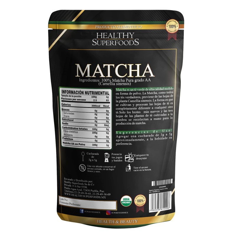 HEALTHY SUPERFOODS Matcha Orgánica 250g