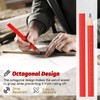 Zonon 100 Pieces Carpenter Pencils Bulk Octagonal Red Hard Black