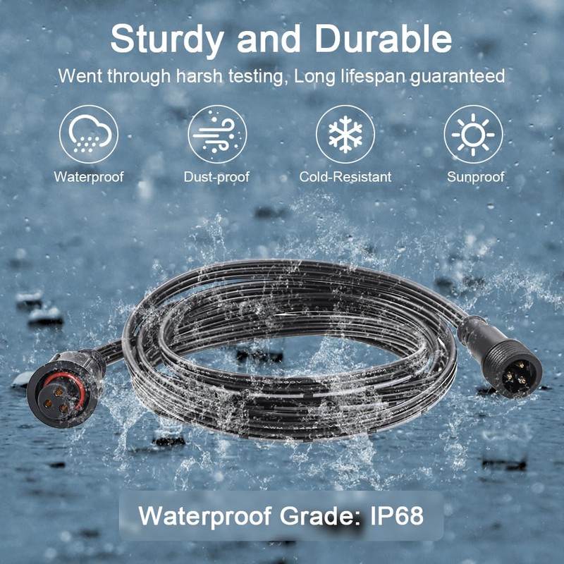 ALITOVE 16.4ft 3 Pin xConnect Extension Cable with 17mm Male