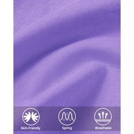 BOOPH - Paquete de 2 faldas deportivas para niñas pequeñas con pantalones cortos para tenis y golf franceses, Morado claro/melocotón, 6-7 Años