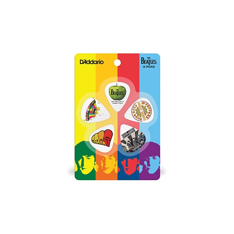 D'Addario Beatles Guitar Picks, Classic Albums, Medium, Juego de 10