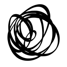 Abstract Black Metal Wall Art, Modern Line Sculpture for Living Room