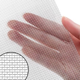 SATINIOR 2 Packs Stainless Steel Woven Wire Mesh Rodent Proof Screen Mesh for Cage Cabinets Window Screen Door, 11.8 x 11.8 Inch(20 Mesh)