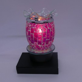 Crystal Clear Purple Contemporary Glass Design Plug-in Aroma Warmer and Night Light for Oils and Gel Melts…