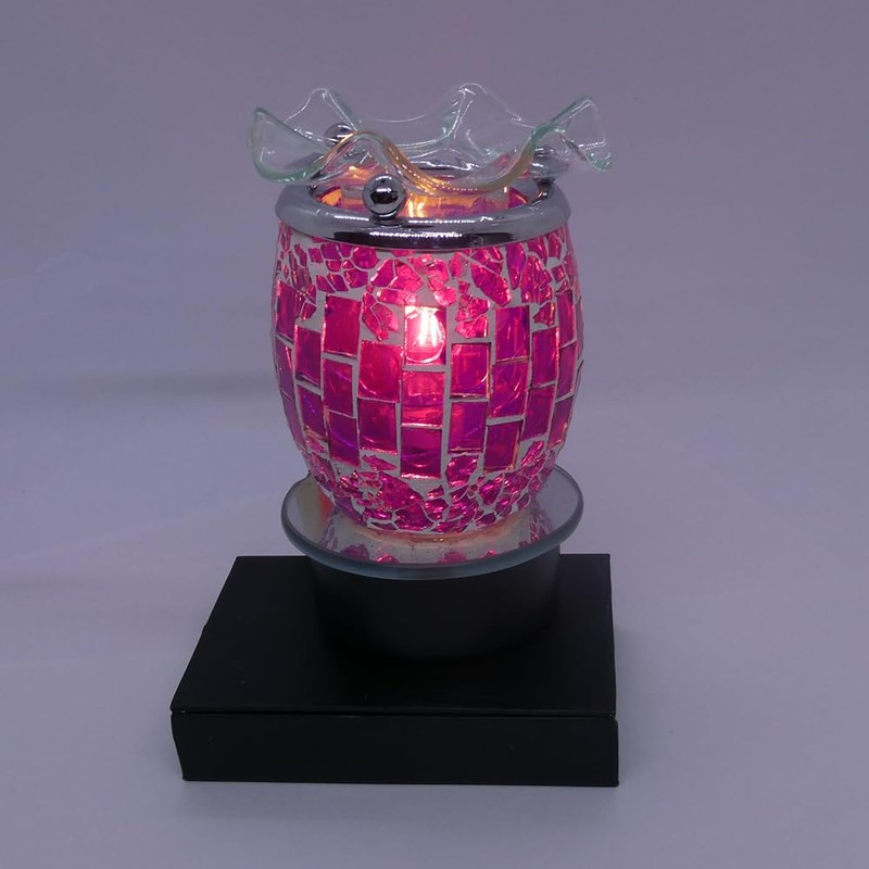 Crystal Clear Purple Contemporary Glass Design Plug-in Aroma Warmer and
