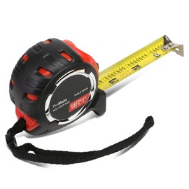 Universal Sturdy Steel Blade Tape Measure: 16 ft. Reel with 1/16 inch Markings and Push Button Locking Mechanism