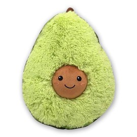 TE-Trend Plüsch Tier Avocado Plüschtier Kissen Toy Lebensmittel Kuscheltier Frucht Früchtekissen AVO Cado 25cm Mehrfarbig