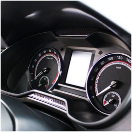 Gel stickers for speedometer / electronic instrument cluster for multimedia / key-less GO / ignition button / glossy, carbon black