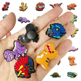 TAFACE 30 Pieces Dinosaur Shoe Decorations Waterproof Durable Soft Rubber Shoe Buckles by Shoe Tags PVC, Polyvinyl Chloride