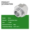 TAISHER 1PCS 304 Stainless Steel Union，1" BSP Female Cast Pipe