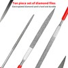 10 Pcs Diamond Needle File Set, Mini Needle Jewelry File
