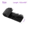 DMiotech 4"x60" Black Faux Fur Fabric for Crafts, Fluffy Faux