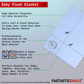 Nursery Bedding Baby Blankets for Boys & Girls Guitar Music A Polyester Soft Plush Receiving Swaddle Blue Design Only